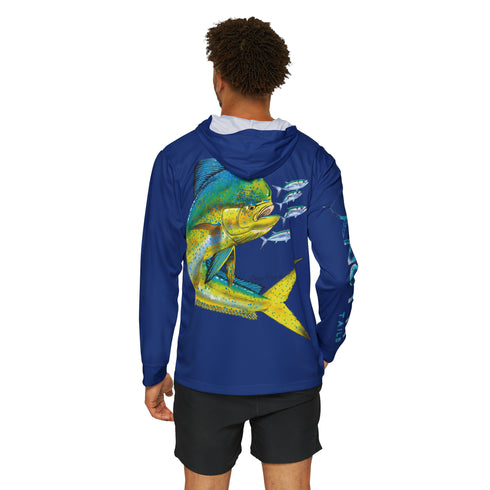 Carey Chen Mahi Mahi Men's Light Weight Moisture Wicking Long Sleeve Shirt. UPF 50+